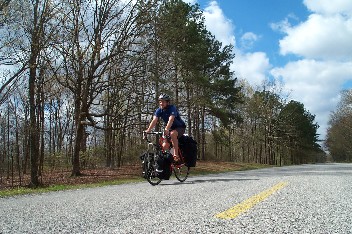 Wildrich Weltreise auch nichtmotorisierte Biker grüßen in den USA. Oft auch Autofahrer.